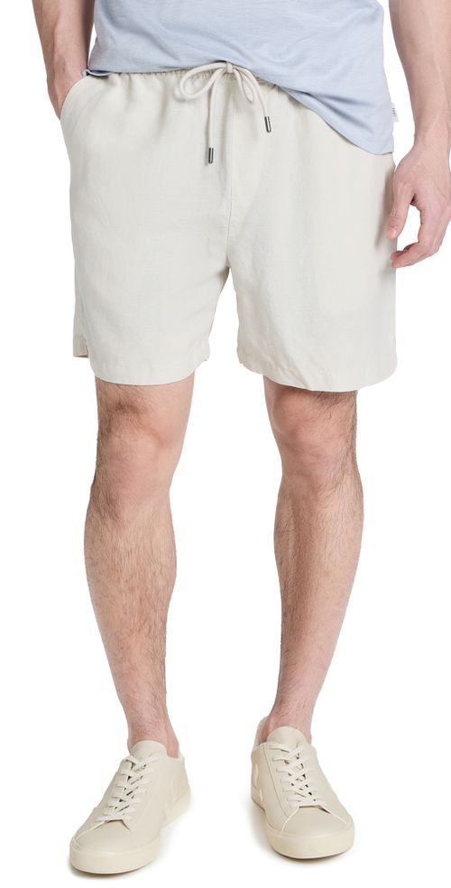 Air Linen Pull-On 6" Shorts Stone