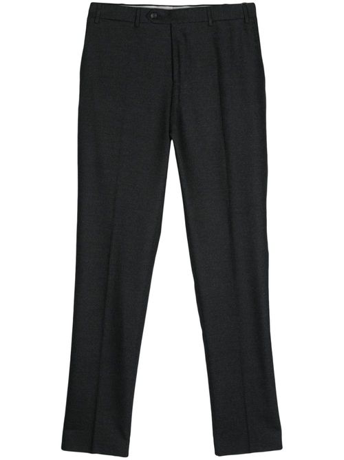 Pressed-crease tailored trousers - Black