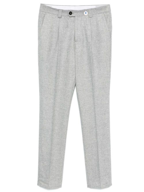 Herringbone-pattern trousers - Grey