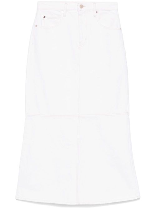 The Flounce midi skirt - White