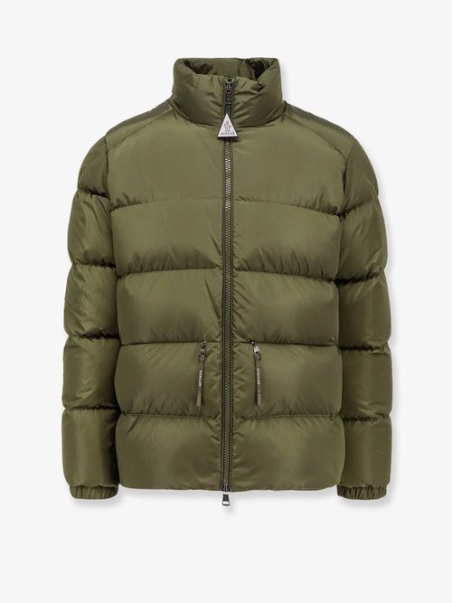Down Jacket with Zip Closure and Drawstring Hem