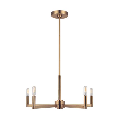Satin Brass LED Chandelier from the Fullton Collection