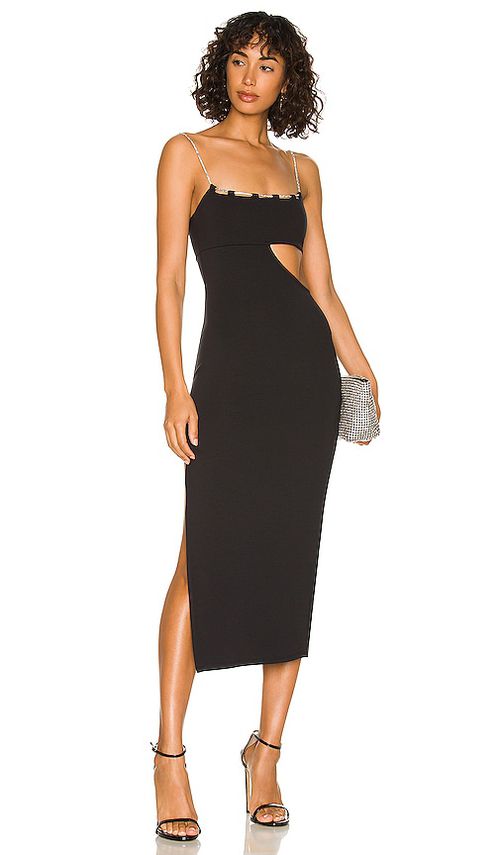 Lovers and Friends Charlotte Midi Dress in Black.  XL. Also in M