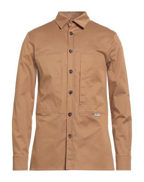 Man Shirt Camel Size M Cotton, Elastane