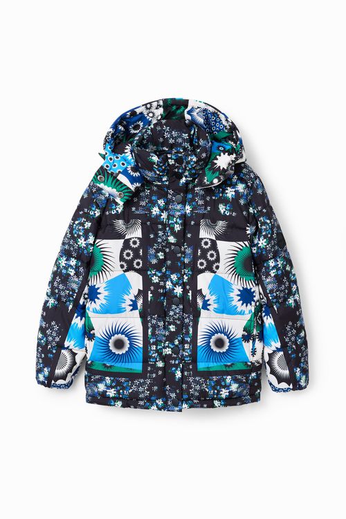 Patchwork padded jacket