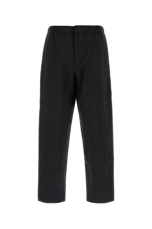 Nylon Blend Trousers — Black