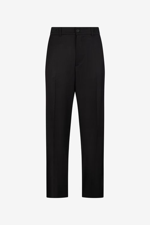Black Wide Leg Trousers With Logo