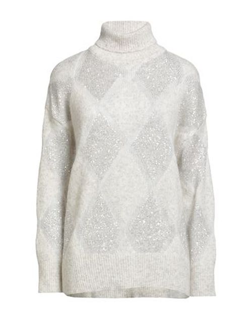 Woman Turtleneck Light grey Size M Wool, Mohair wool