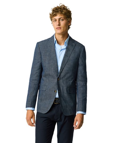 Men's Lottin Point Linen Jacket - Ocean