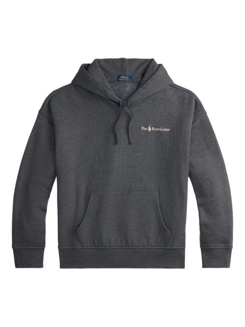 Logo-embroidered hoodie - Grey