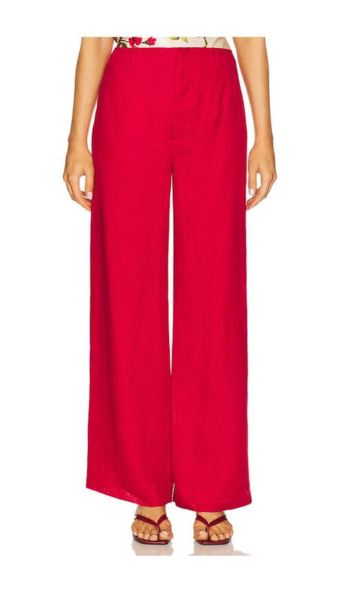 CAMI NYC Iracemi High Rise Pant in Red. - 0 also