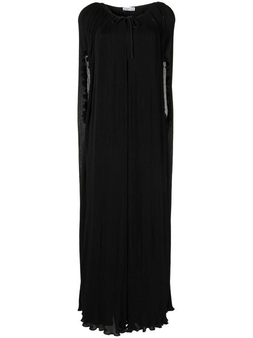Sleeveless dress-cape set - Black