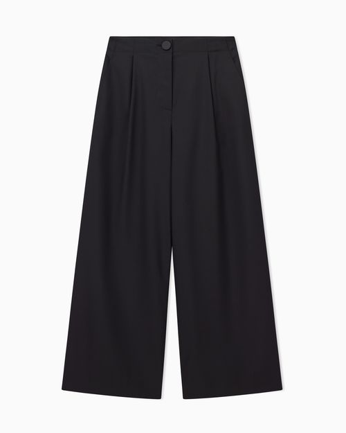 ASV fabric wide trousers with pleats