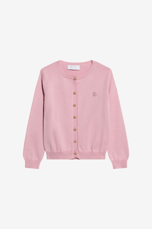 Pink Cotton Cardigan