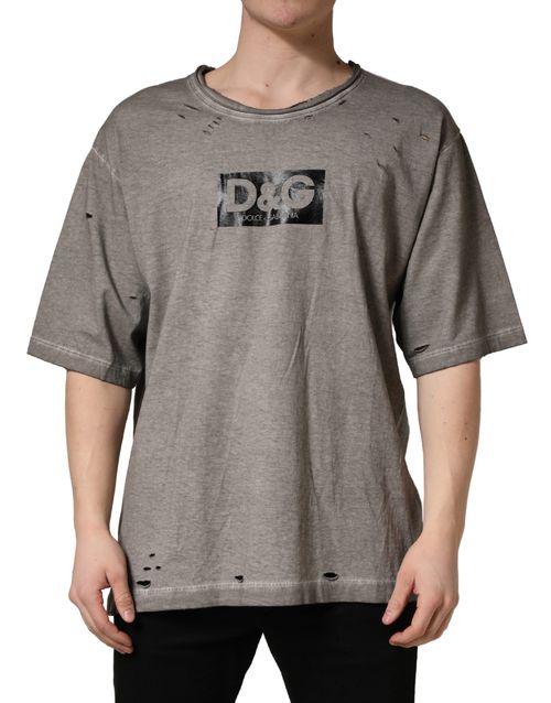 Logo-Print Cotton T-Shirt — Gray