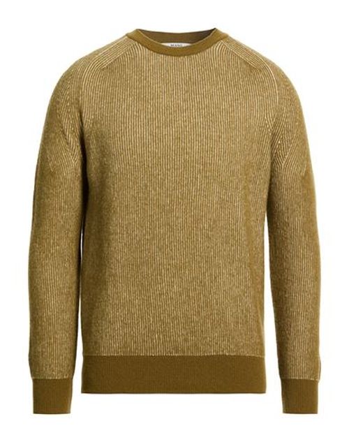 Man Sweater Military green Size 42 Wool