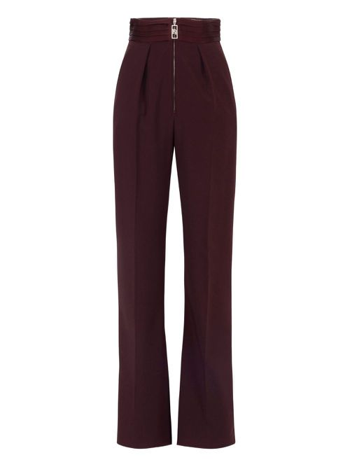 High-waisted tailored trousers