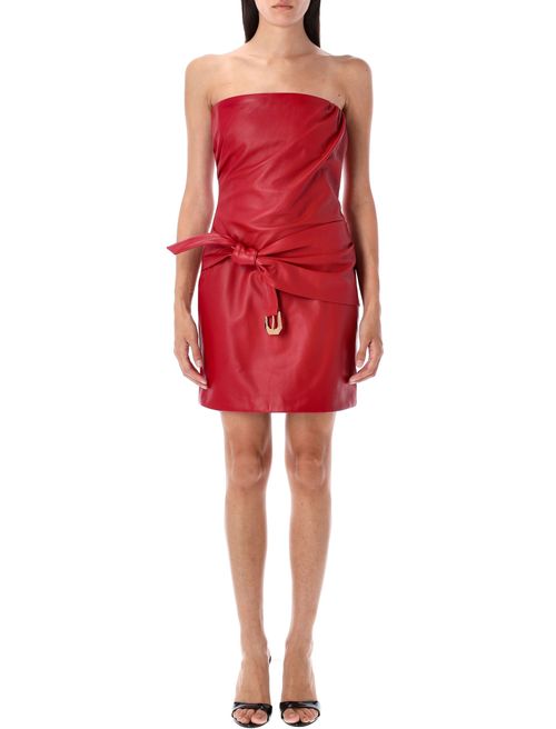 Strapless Mini Dress with Knotted Detail