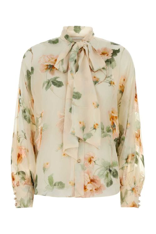 Burnout Blouse — Beige