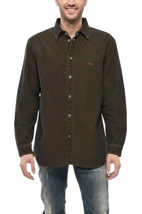 Dark Brown Logo Overshirt