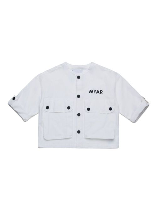MYAR KIDS logo-print shirt - White