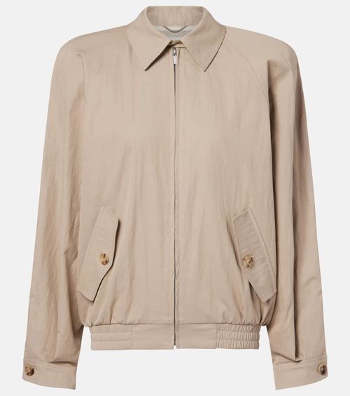 Cotton-blend bomber jacket