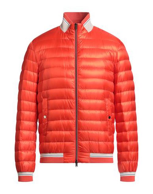 Man Puffer Tomato red Size 46 Polyamide