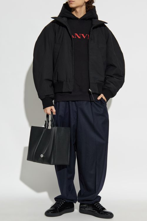 Sweatshirt With Embroidered Logo, Men's, Black