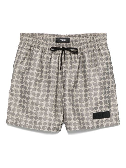 Graphic-print swim shorts - Neutrals