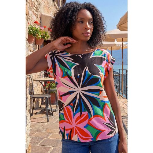 Roman Womens Floral Print Shell Top - Pink