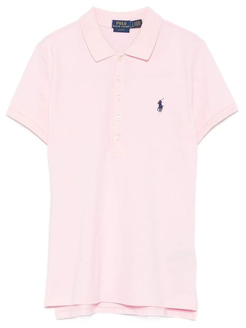 Pink Solid Shirt Collar Polo