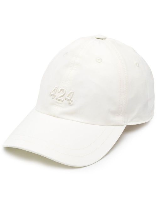 Logo-embroidery baseball cap - White
