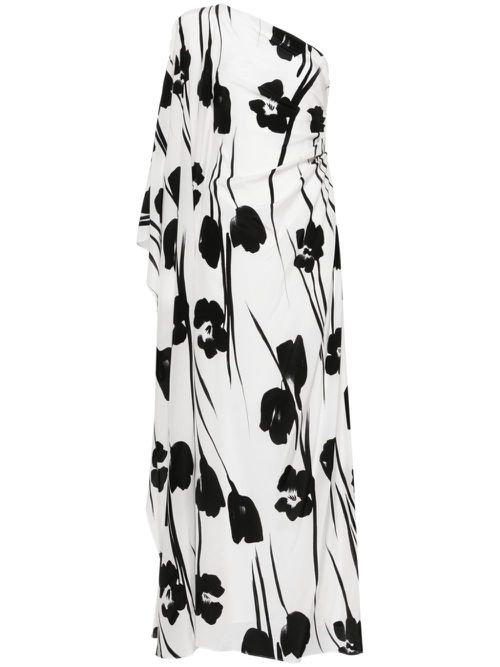 Jonnny floral-print satin maxi dress - White