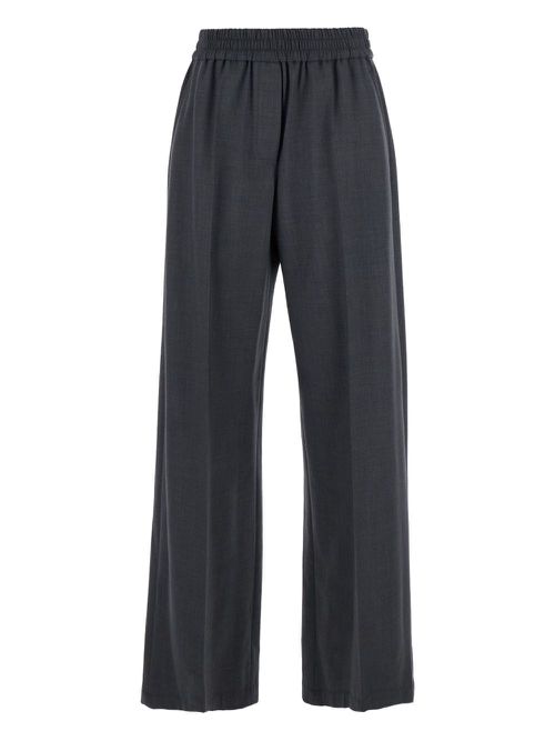 Elasticated-waist trousers - Grey
