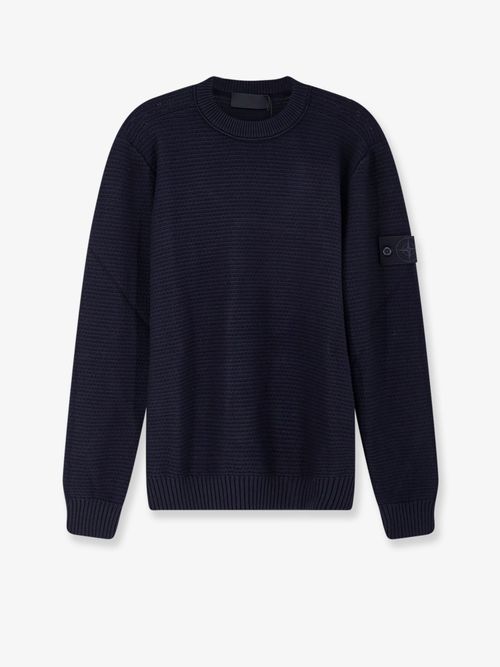 Cotton-Cashmere Blend Sweater — Navy