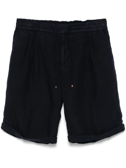 Linen shorts - Blue