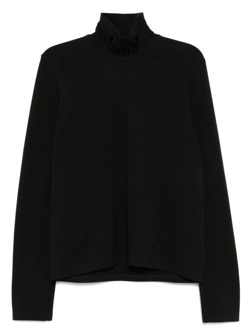 Logo-embroidered t-shirt - Black