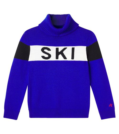 Intarsia wool turtleneck sweater