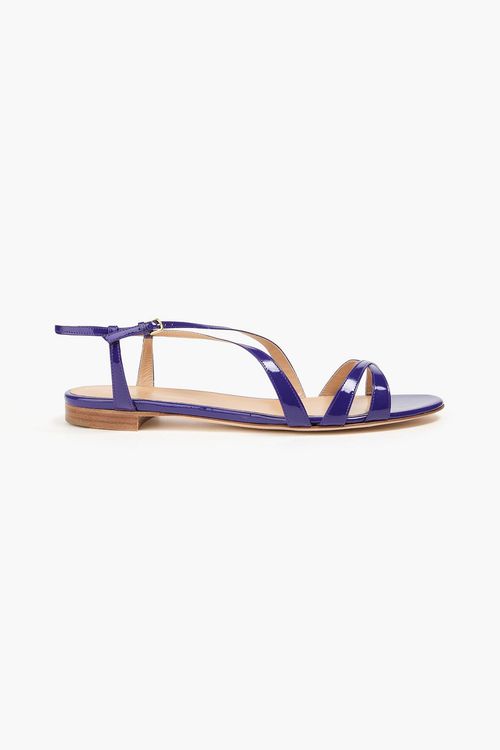 Patent-leather sandals