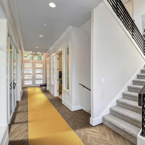 Beige Plain Long Hallway Carpet Runner