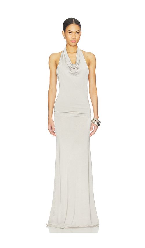 Aya Muse Sereno Dress in Grey. L. Also in XXS, XS