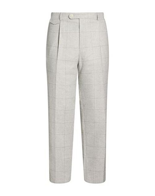 Man Pants Light grey Size 40 Wool, Synthetic fibers, Recycled wool, Cashmere, Elastane