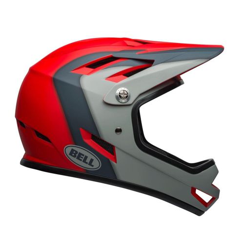 (XS - 48-51 CM, Presences Matt Crimson / Slate / Grey) Bell Sanction MTB Full Face Helmet