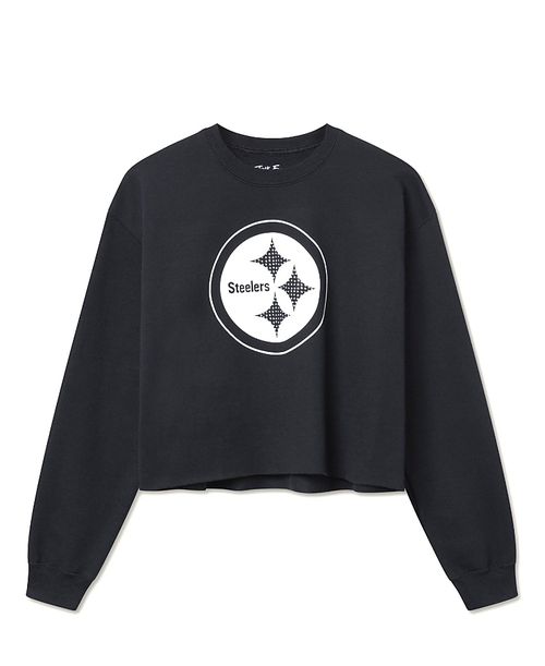 Women's Nfl Pittsburgh Steelers Bling Flea Market Crop Fleece