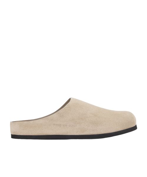 Slip-on suede clogs