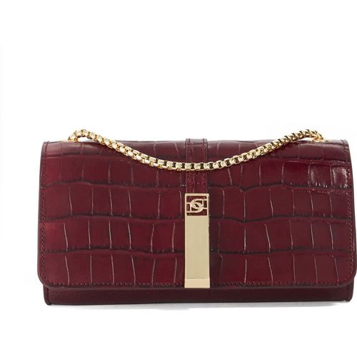 Dune London Womens Accessories Saylors - Logo-Hardware Shoulder Bag - Burgundy Leather - One