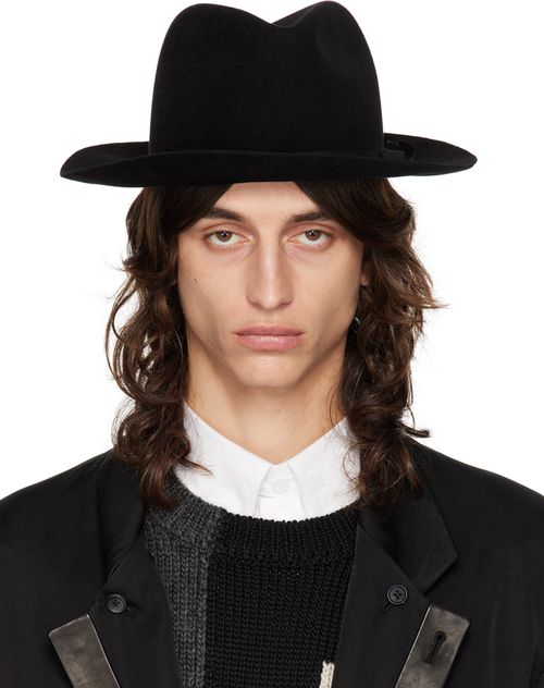 Y-3 | YOHJI YAMAMOTO Black Soft Fedora | Realry display picture 2
