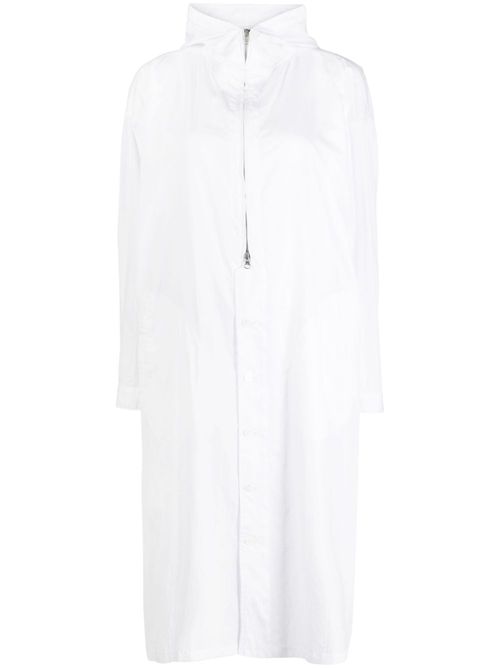 Long-sleeves printed cotton coat - White