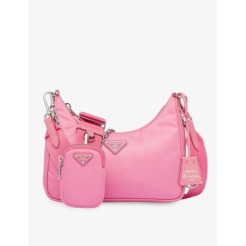 Womens Pink Re-Nylon 2005 Recycled-nylon Shoulder bag 