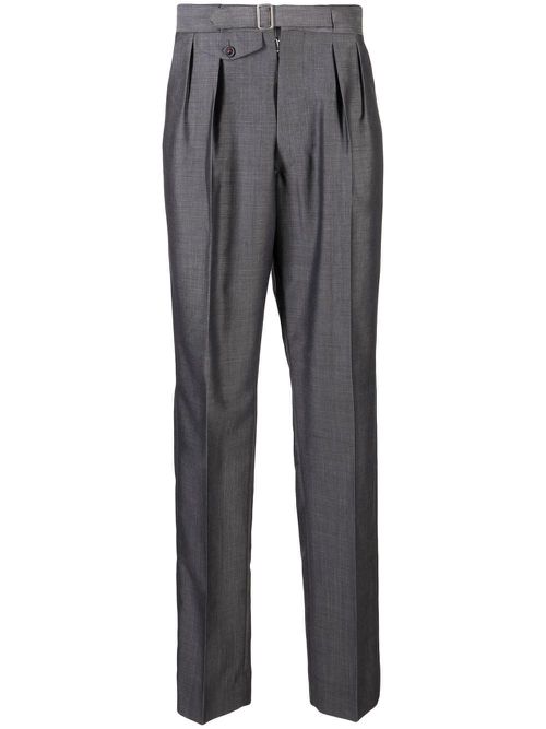Belted tapered trousers - Grey